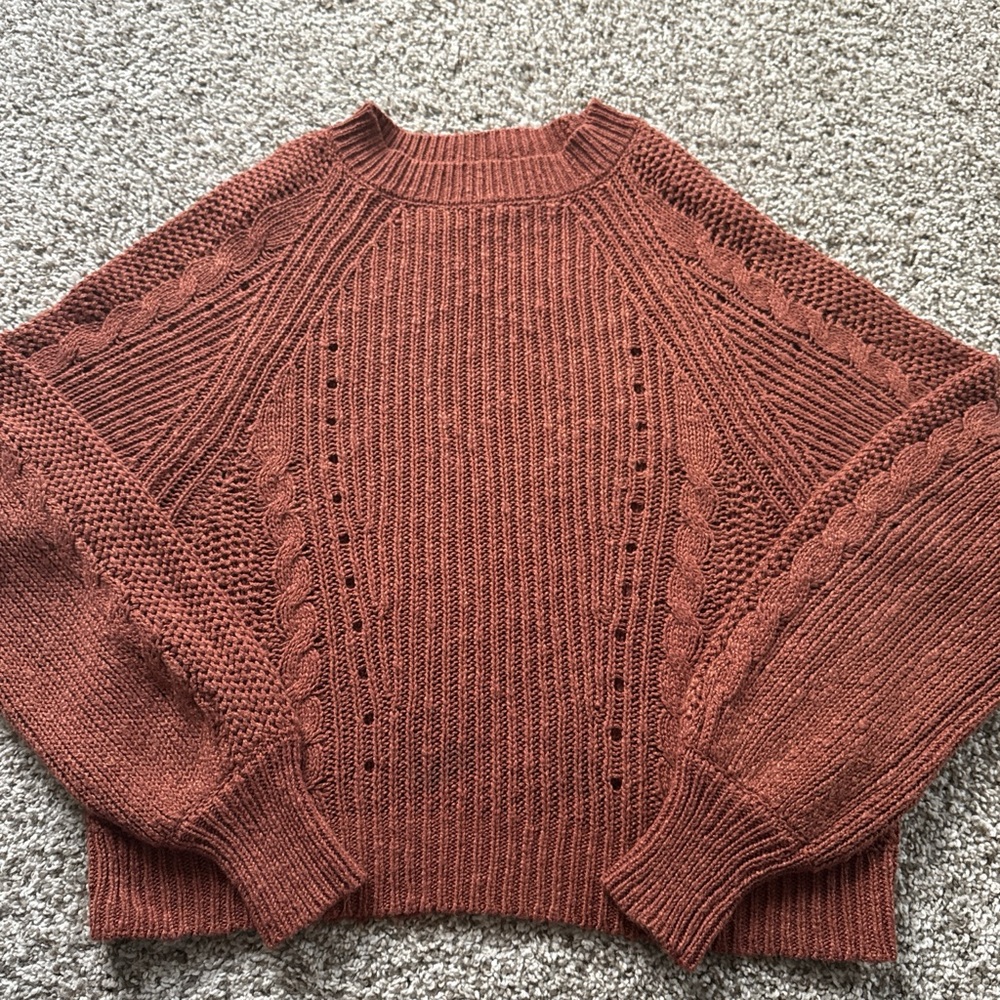American Eagle Outfitters Brick Red Sweater